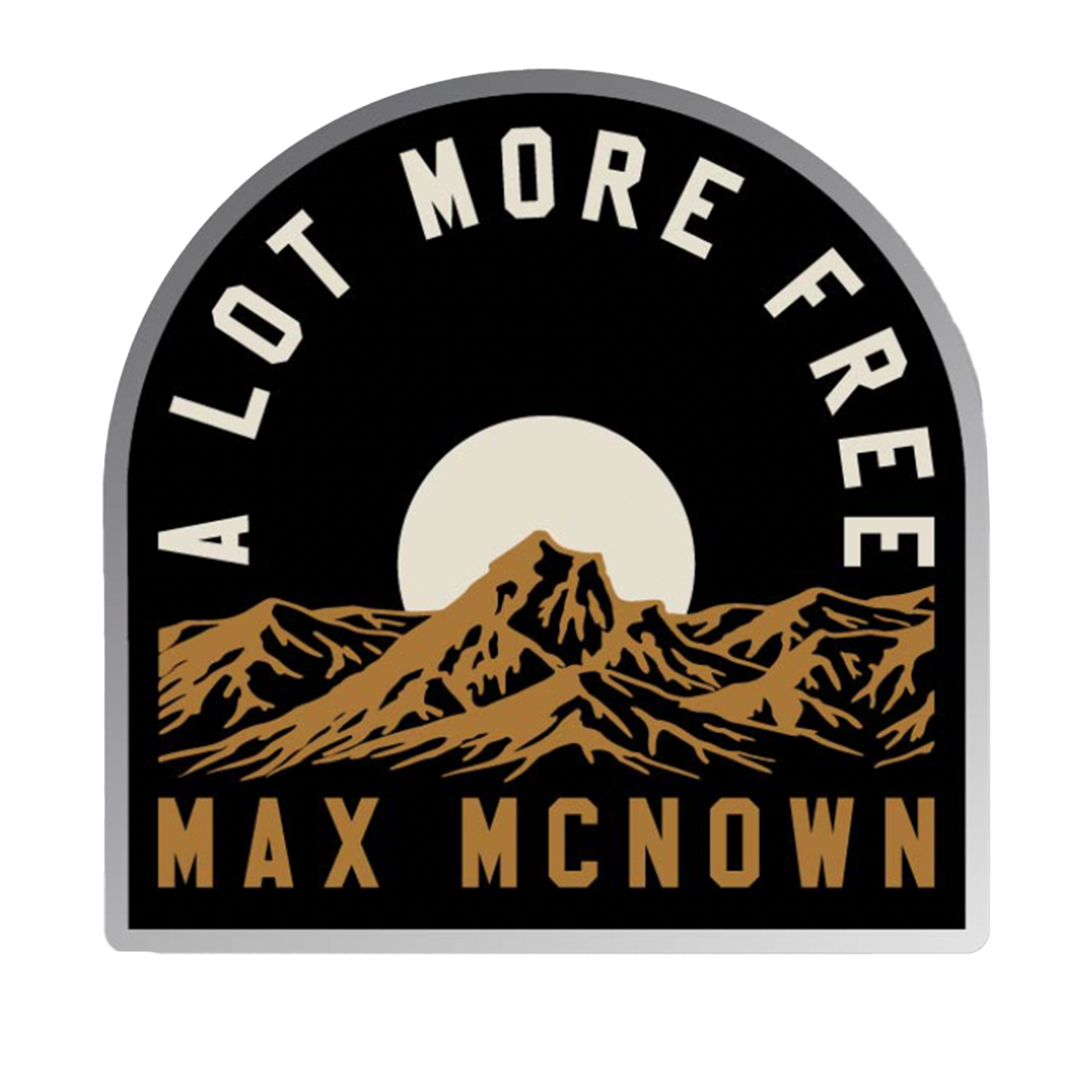 Enamel pin with mountain landscape design
