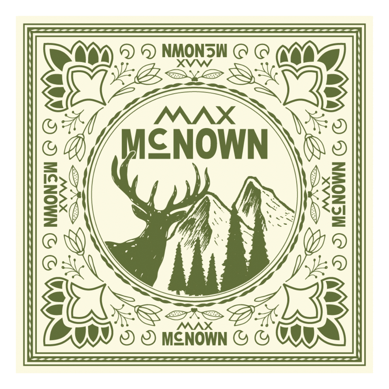 Ivory Green Mountain Bandana