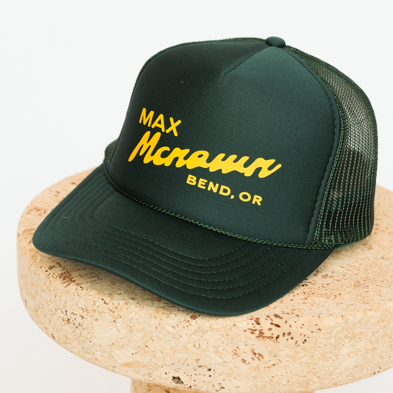 Retro Logo Green Trucker Hat