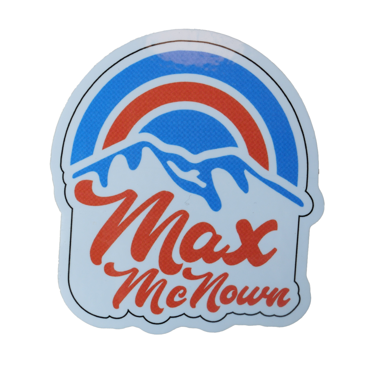 Sticker with mountain design
