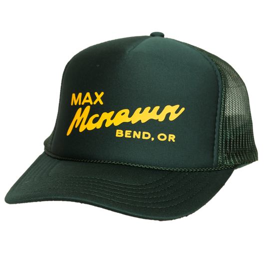 Retro Logo Green Trucker Hat